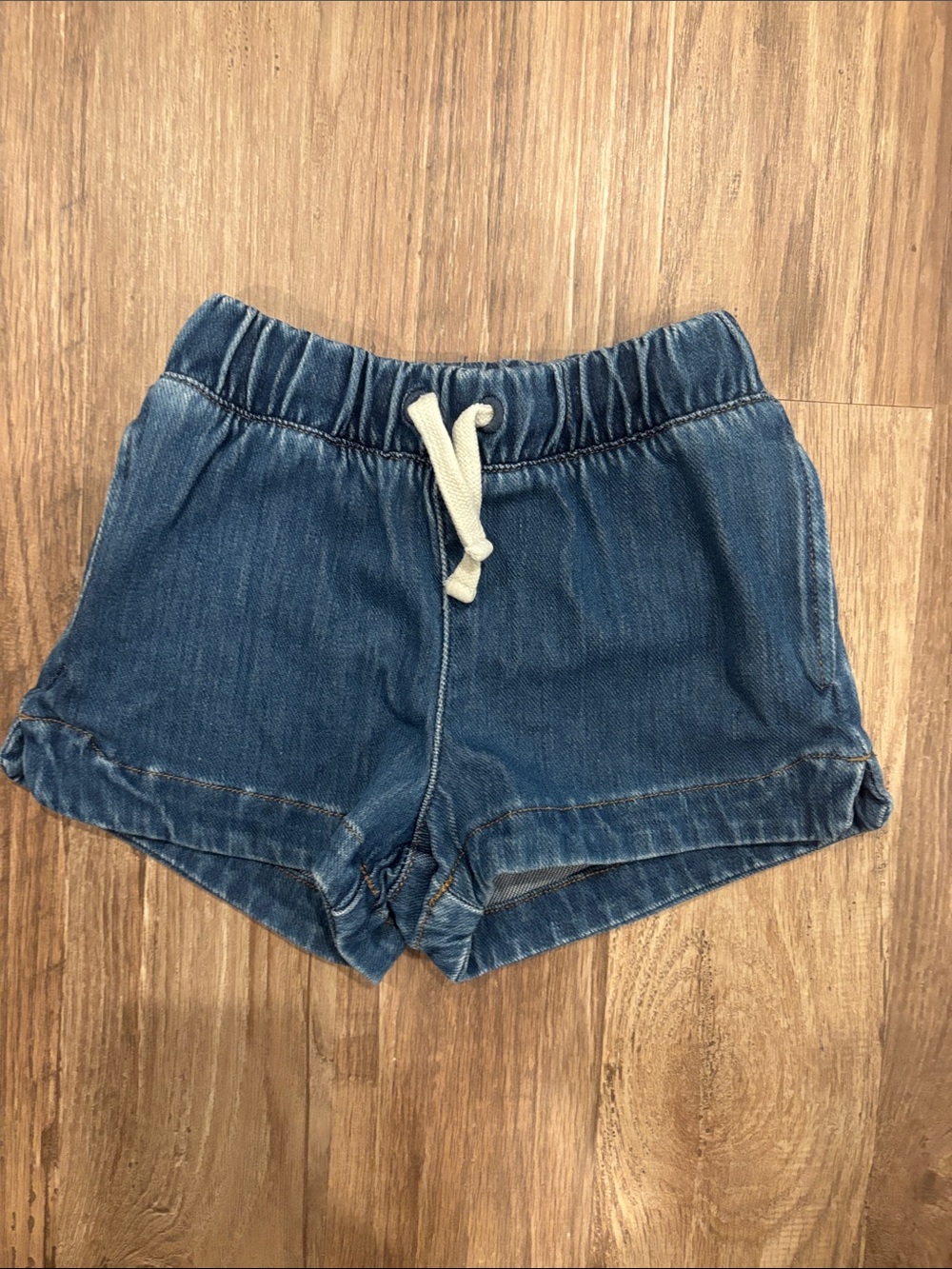 Little Sleepies Blue Denim-Style Pull-On Shorts